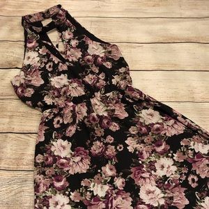 Floral High Neck Dress